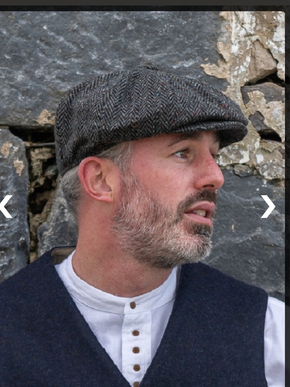 Aran Sweater Market Tweed Men's Driving Cap - Charcoal
